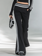 Ensemble Sport Élancé – Col Montant & Pantalon Évasé