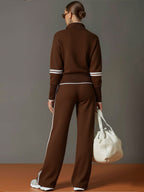Ensemble Sport Chic Rétro – Demi-Zip & Pantalon