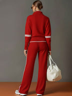 Ensemble Sport Chic Rétro – Demi-Zip & Pantalon