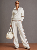 Ensemble Sport Chic Rétro – Demi-Zip & Pantalon